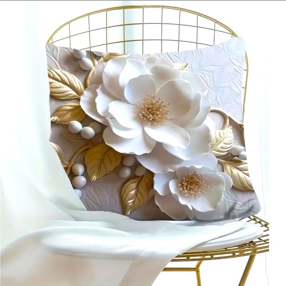 Set of 2 🪴 Throw Pillowcases - 2D Digital Printed Pillowcase 2D Floral Pattern - Picture 2 of 8